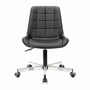 Офисное кресло Brabix Deco MG-316 (без подлокотников, пятилучие серебристое, экокожа, черное) 532080 в Тольятти