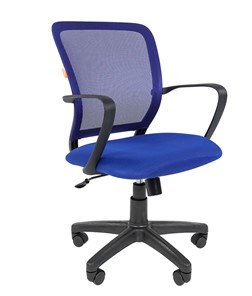 Кресло CHAIRMAN 698 black TW-05, ткань, цвет синий в Самаре