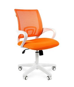 Компьютерное кресло CHAIRMAN 696 white, ткань, цвет оранжевый в Самаре