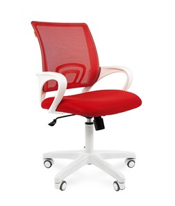 Кресло CHAIRMAN 696 white, ткань, цвет красный в Самаре