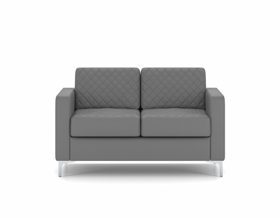 Прямой диван Актив двухместный, серый в Самаре - изображение