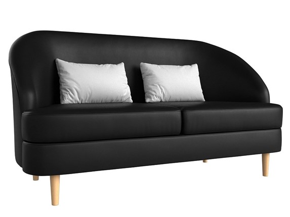 Офисный диван Атико, Черный/Белый (Экокожа) в Самаре - изображение