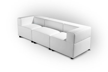 Офисный диван модульный Октава, 3-х местный, экокожа премиум / светло-бежевая CN1112 в Самаре