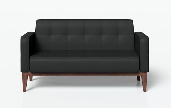 Офисный диван 2-местный Норд, черный 137 в Самаре - изображение