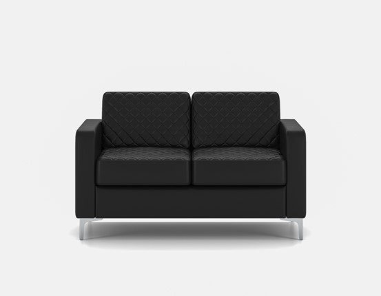 Офисный диван Актив двухместный, черный в Самаре - изображение