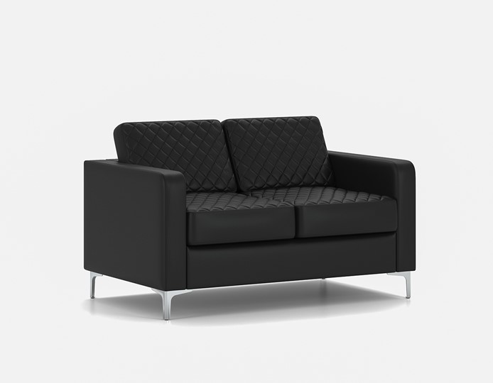 Офисный диван Актив двухместный, черный в Самаре - изображение 1
