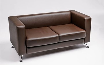 Комплект мебели Альбиони коричневый кожзам  диван 2Д + кресло в Тольятти - предосмотр 2