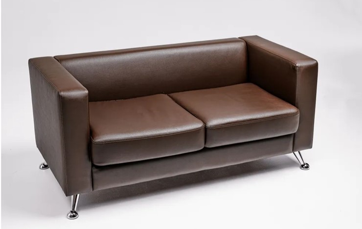 Комплект мебели Альбиони коричневый кожзам  диван 2Д + кресло в Самаре - изображение 2