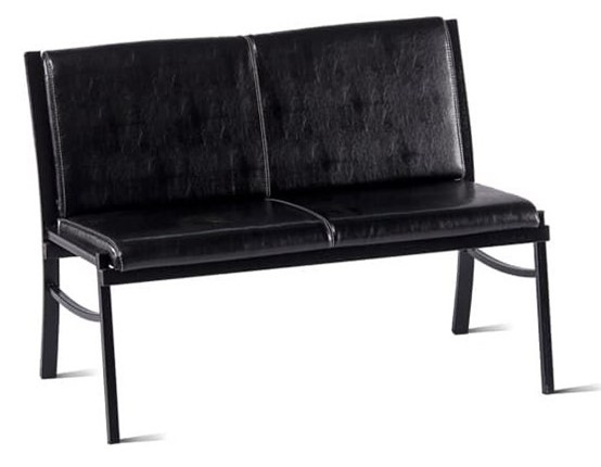 Прямой диван Симпл-2, ВИК Carolina/Черная шагрень в Тольятти - изображение