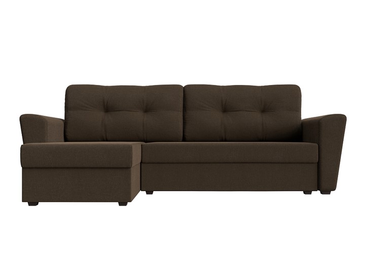 Угловой диван Амстердам Лайт, Коричневый (рогожка) в Самаре - изображение 1