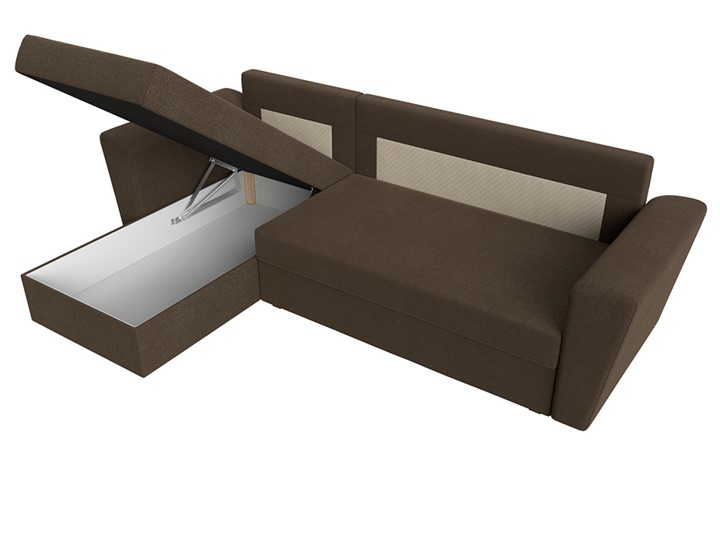 Угловой диван Амстердам Лайт, Коричневый (рогожка) в Самаре - изображение 7