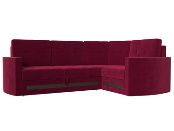 Угловой диван Белла, Бордовый (Микровельвет) в Самаре
