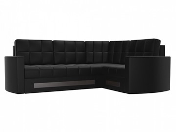 Угловой раскладной диван Белла, Черный (экокожа) в Самаре