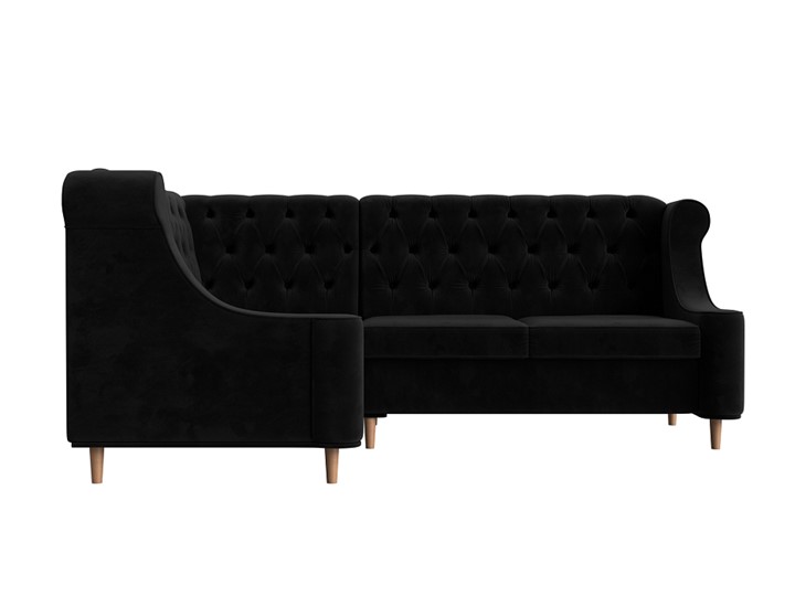 Угловой диван Бронкс, Черный (Велюр) в Тольятти - изображение 1