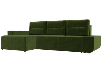 Угловой раскладной диван Чикаго, Зеленый (микровельвет) в Тольятти