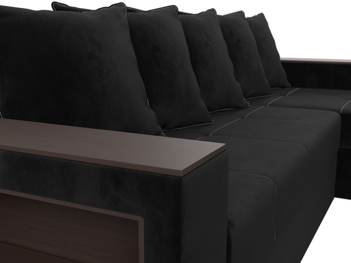 Угловой диван Дубай Лайт, Черный (велюр) в Тольятти - изображение 8
