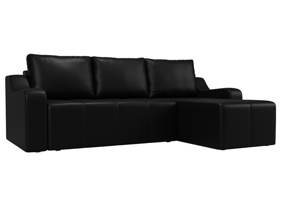 Угловой диван Элида, Черный (экокожа) в Самаре - изображение
