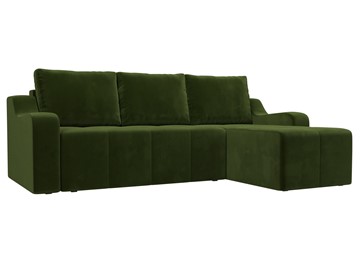 Угловой диван для гостиной Элида, Зеленый (микровельвет) в Самаре