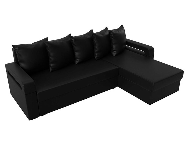 Угловой диван Гермес Лайт, Черный (экокожа) в Самаре - изображение 5