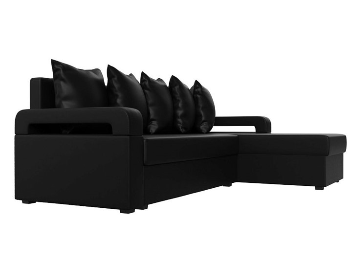 Угловой диван Гермес Лайт, Черный (экокожа) в Самаре - изображение 7