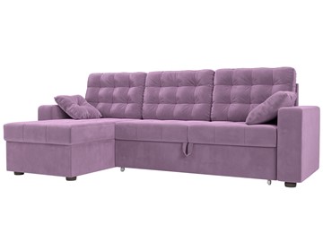 Угловой диван с оттоманкой Камелот, Сиреневый (микровельвет) в Самаре
