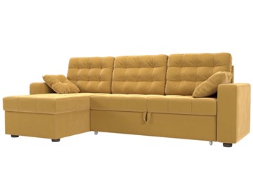 Угловой раскладной диван Камелот, Желтый (микровельвет) в Самаре