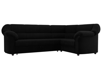 Угловой диван для гостиной Карнелла, Черный (микровельвет) в Тольятти