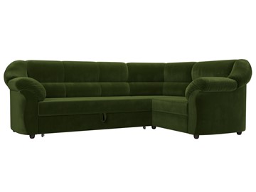 Угловой диван для гостиной Карнелла, Зеленый (микровельвет) в Тольятти