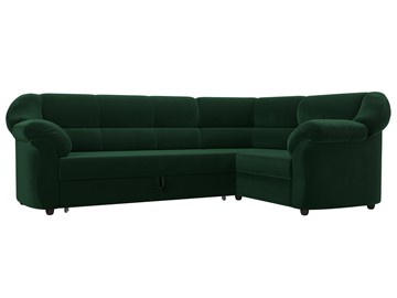 Угловой диван для гостиной Карнелла, Зеленый (велюр) в Тольятти