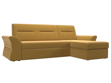 Угловой диван с оттоманкой Клайд, Желтый (микровельвет) в Самаре
