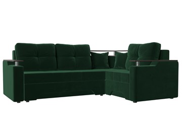 Угловой диван для гостиной Комфорт, Зеленый (велюр) в Тольятти