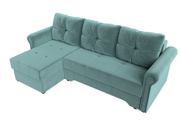 Угловой диван Леон боннель, Бирюзовый (Велюр) в Самаре - изображение 4