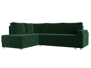 Угловой диван Лига-024, Зеленый (Велюр) в Самаре