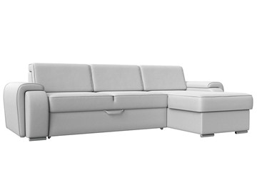 Угловой раскладной диван Лига-025, Белый (Экокожа) в Самаре