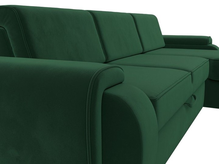 Угловой диван Лига-025, Зеленый (Велюр) в Тольятти - изображение 6