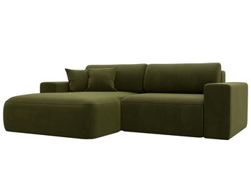 Угловой диван Лига-036 Классик, Зеленый (Микровельвет) в Самаре