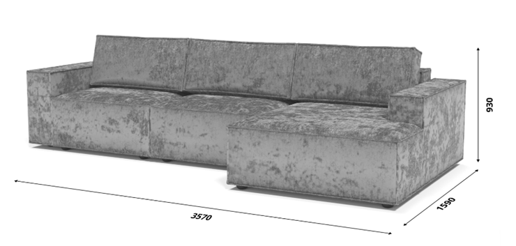 Угловой диван Лофт 357х159х93 (НПБ/Еврокнижка) в Тольятти - изображение 8