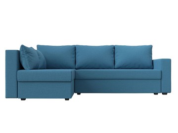 Угловой раскладной диван Мансберг, Амур голубой (Рогожка) в Самаре