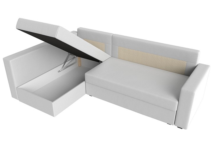 Угловой раскладной диван Мансберг, Белый (Экокожа) в Сызрани - изображение 3