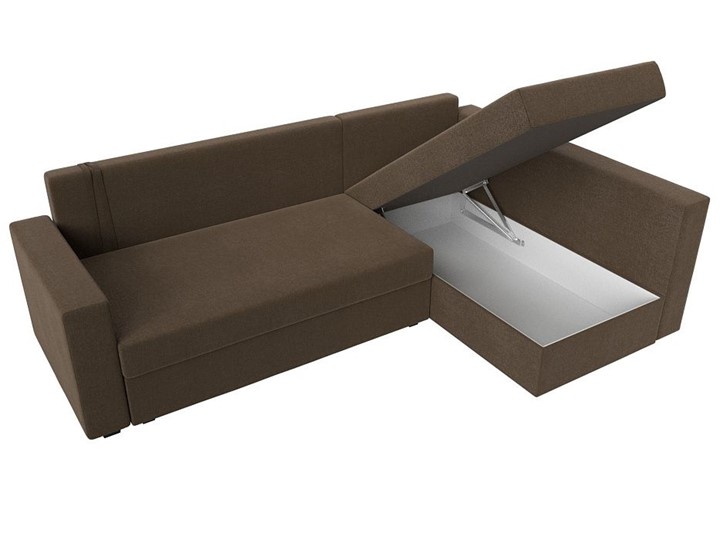 Угловой раскладной диван Мансберг, Коричневый (Рогожка) в Самаре - изображение 3