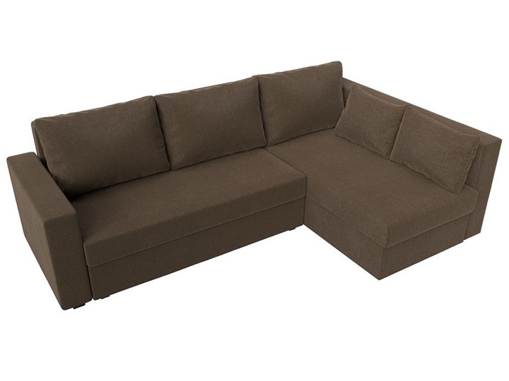 Угловой раскладной диван Мансберг, Коричневый (Рогожка) в Самаре - изображение 5