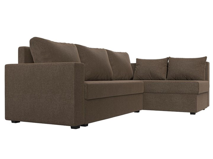 Угловой раскладной диван Мансберг, Коричневый (Рогожка) в Самаре - изображение 7