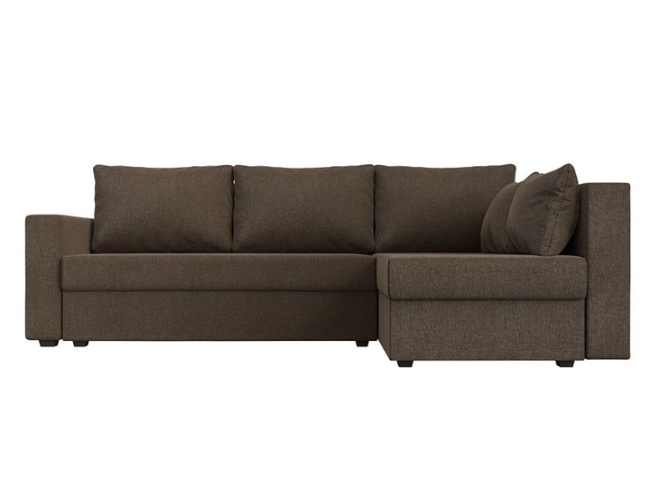 Угловой раскладной диван Мансберг, Коричневый (Рогожка) в Тольятти - изображение 8