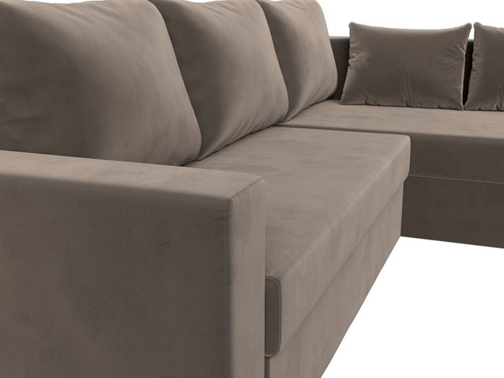 Угловой диван Мансберг, Коричневый (Велюр) в Самаре - изображение 6