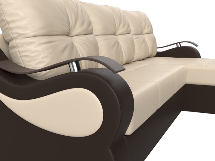 Угловой диван Меркурий, Бежевый/коричневый (экокожа) в Самаре - изображение 3