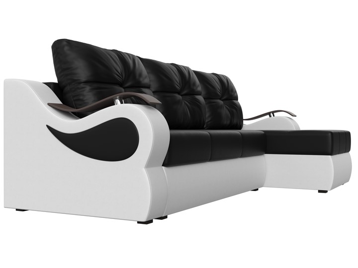 Угловой диван Меркурий, Черный/белый (экокожа) в Самаре - изображение 2