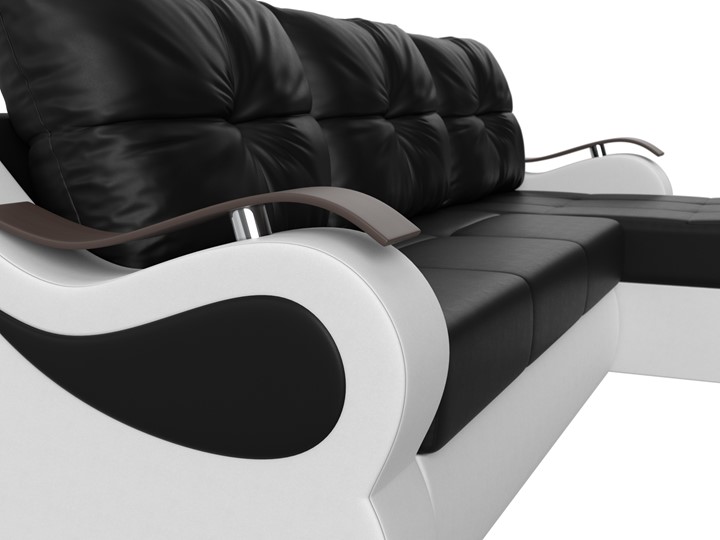 Угловой диван Меркурий, Черный/белый (экокожа) в Самаре - изображение 3