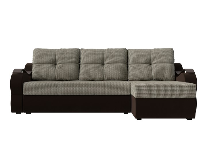 Угловой диван Меркурий, Корфу 02 (рогожка)/коричневый (вельвет) в Самаре - изображение 1