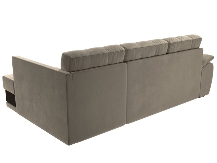 Угловой диван для гостиной Нэстор прайм, Бежевый/Коричневый (микровельвет) в Самаре - изображение 6