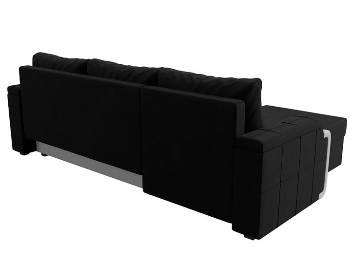 Угловой раскладной диван Николь лайт, Черный/Белый (микровельвет/экокожа) в Тольятти - изображение 8